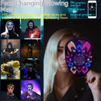 Halloween Face Masks Full Color LED Luminous Mask Face Changing Mask Party Bar Props Pi-Mart