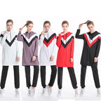 Casual Color Matching Hooded Sports Sweatshirt Suit Pi-Mart