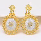 Light Luxury 925 Colorful Brushed Earrings Pi-Mart