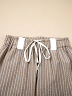 StripeFlex Cargo Joggers: Comfy, Pocketed, Easy-Care THRIXINE
