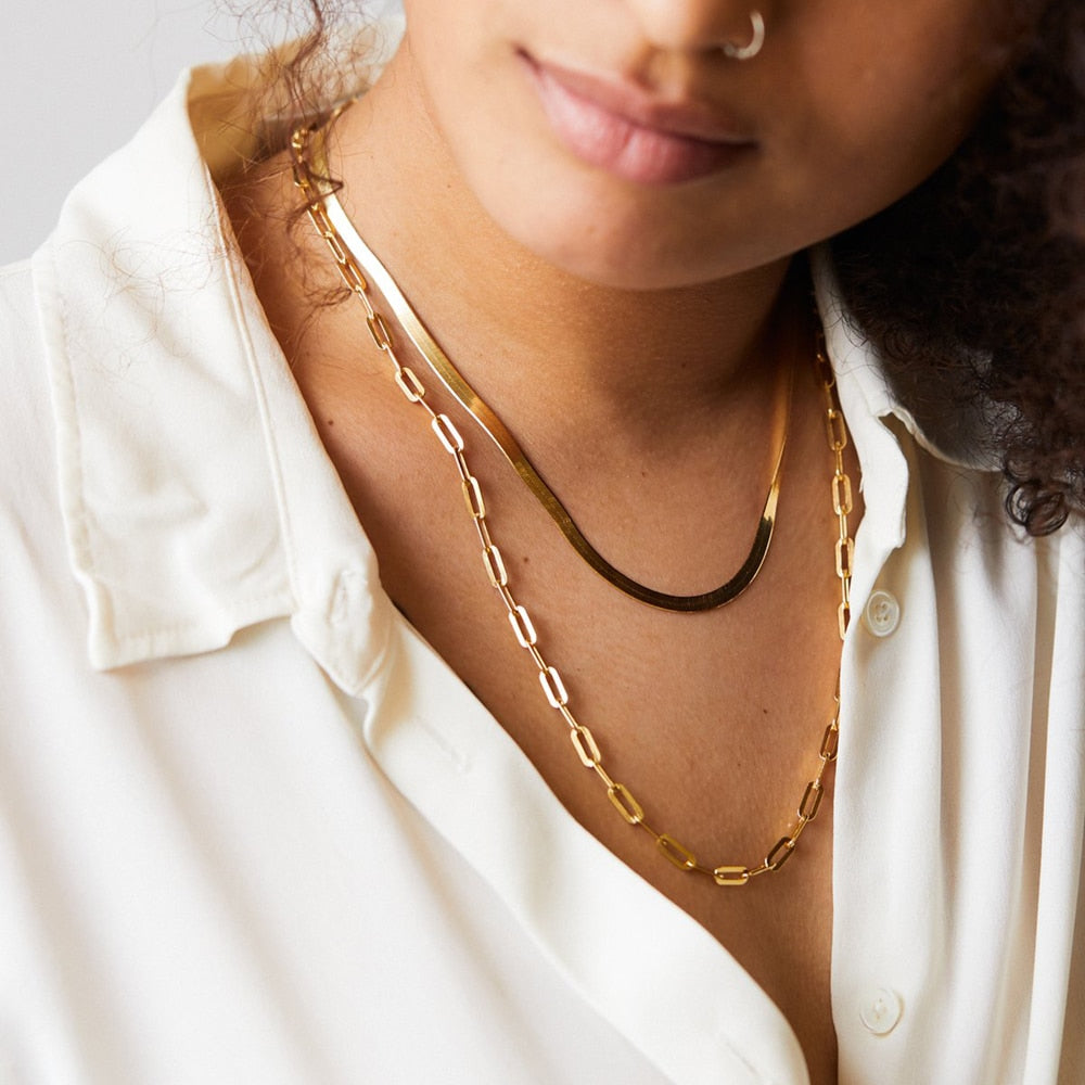 Paperclip Stainless Steel Necklace Pi-Mart