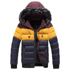 Fashion Youth Patchwork Color Cotton Padded Jacket