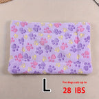 All-Season Dirt-Resistant Rectangular Pet Blanket - Comfortable Dog Paw Heart Print Pet Bed, 1pc Lootquake LLC