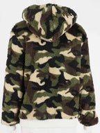 Printed Drawstring Long Sleeve Hoodie Pi-Mart