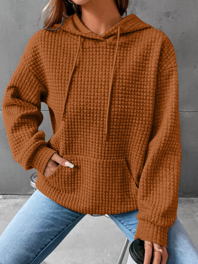 Women's Loose Casual Solid Color Long-sleeved Sweater Pi-Mart