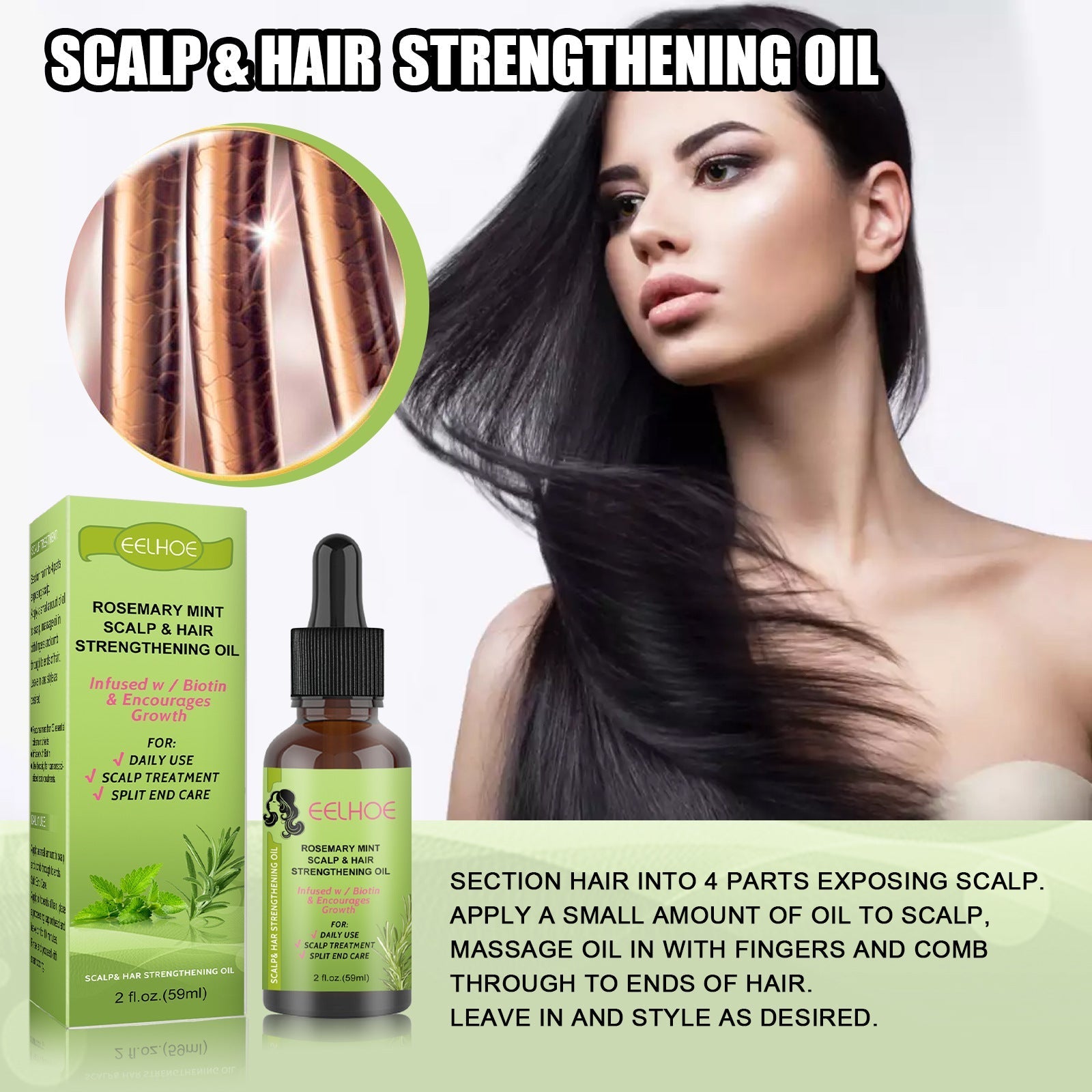 Rosemary Mint Hair Growth Fluid Scalp Massage Lootquake LLC