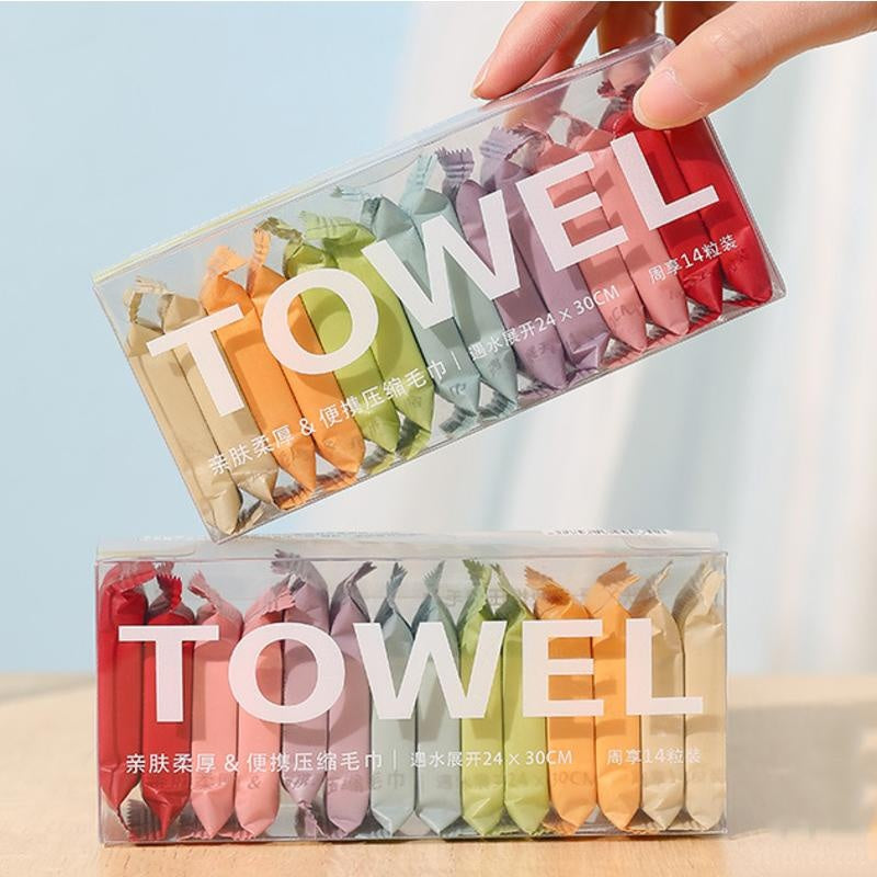 Compressed Towel Portable Pure Cotton Disposable Face Washing Pi-Mart