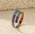 Design Titanium Steel Cross Open Adjustable Ring Lootquake LLC