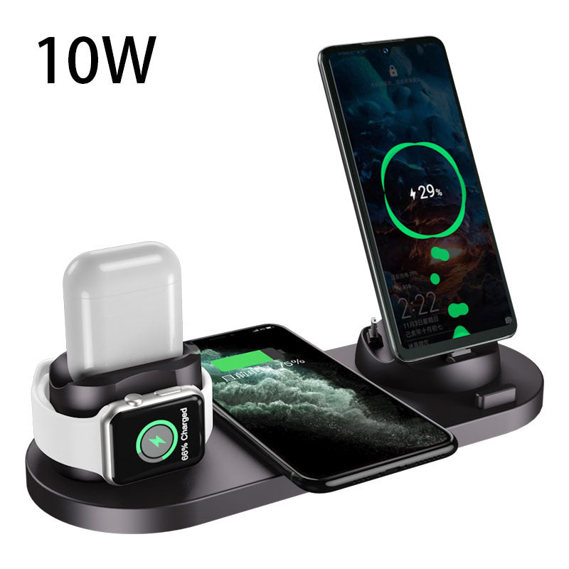 Wireless Charger For IPhone Fast Charger For Phone Fast Charging Pad For Phone Watch 6 In 1 Charging Dock Station Pi-Mart