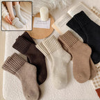 Ins Knitted Socks Winter Warm Thickened Solid Loop Socks High Ribbed Sweat-absorbent Floor Sock Pi-Mart