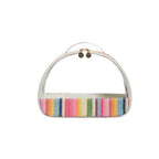 Straw transparent PVC semicircular cosmetic bag, waterproof woven toiletries bag, travel storage bag, makeup bags small,Transparent Cosmetic Bag, - SJB-DIAMOND ELITES