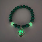 Glow In The Dark Natural Stone Bracelet Pi-Mart