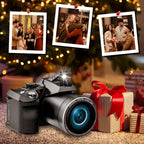 NBD 64MP Digital Camera For Photography And Video, 4K Vlogging Camera With 3' Flip Screen, 16X Digital Zoom, WiFi& Autofocus, Cameras Strap&Tripod, 2 Batteries, 32GB TF Card Lootquake LLC