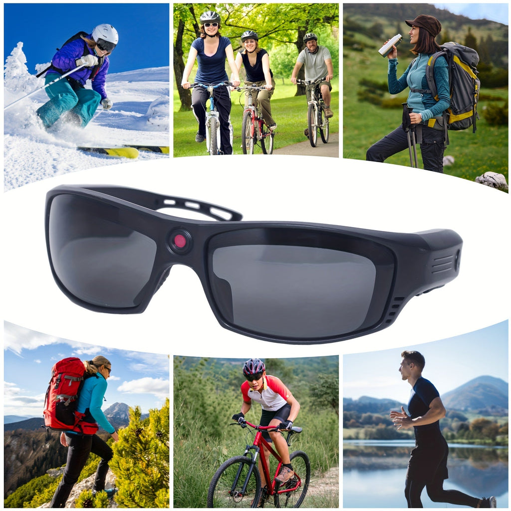 Smart Video Glasses 1080P HD Camera Glasses with Wireless Headset, Open Ear Speaker, AI Real-Time Translation Support 110+ Languages 102° Wide-angle, Sports Outdoor Glasses for Biking, Skiing, Motorcycling, Fishing Lootquake LLC