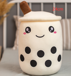 Cute Fruit Drink Plush Stuffed Soft Strawberry Milk Tea Plush Boba Tea Cup Toy Bubble Tea Pillow Cushion Kids Gift Pi-Mart