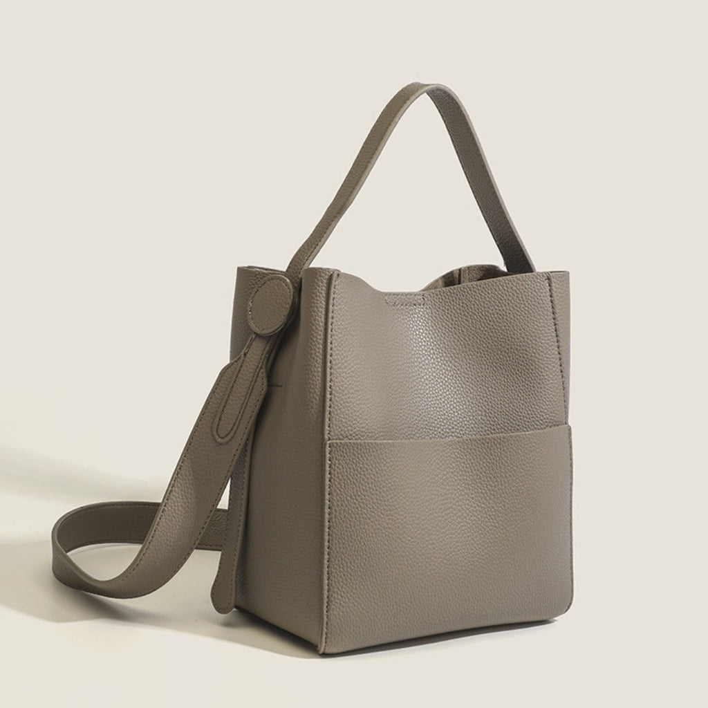 Early Autumn Women's Bag, Textured Crossbody Bucket Bag, Large Capacity Handheld Shoulder Bag - SJB-DIAMOND ELITES