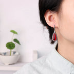 S925 Thai Silver Drop-shaped Eardrops