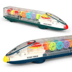 Transparent Gear Motor Car CRH Harmony Electric Universal Light Children's Educational Toys Pi-Mart