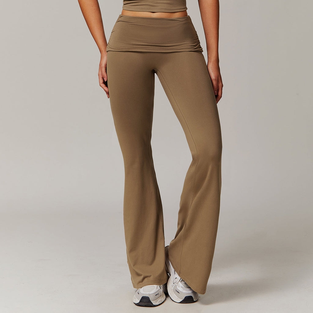 Wool Pleated High Waist Running Pants