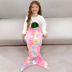 1pc Mermaid Tail Blanket - Glowing Plush Mermaid Wearable Blanket, Suitable For Teen Girls, Teens Adults All Seasons Soft Flannel Fleece Comfortable Blanket Mermaid Unicorn Sleeping Bag, Suitable For Birthday Decoration