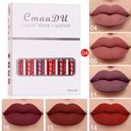 6 Boxes Of Matte Non-stick Cup Waterproof Lipstick Long Lasting Lip Gloss Pi-Mart