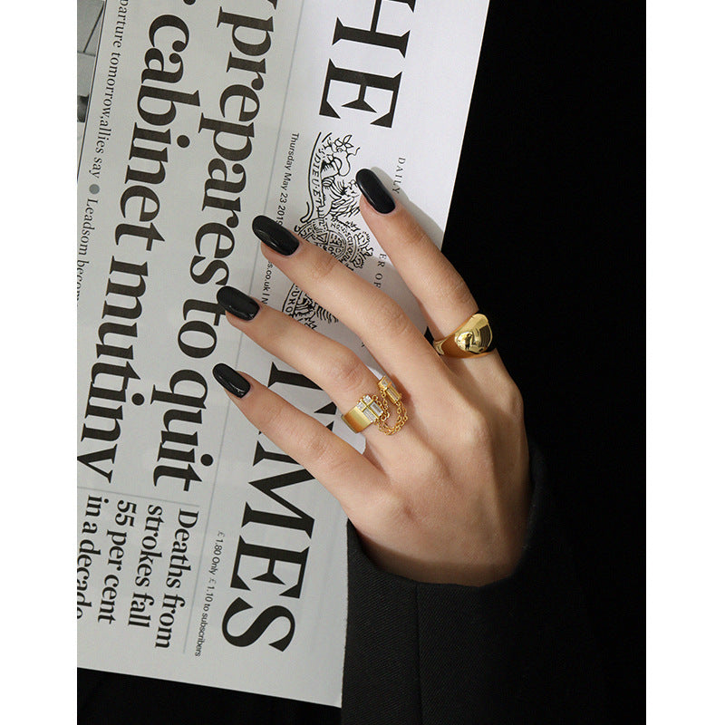 Smooth Texture S925 Sterling Silver Ring Pi-Mart