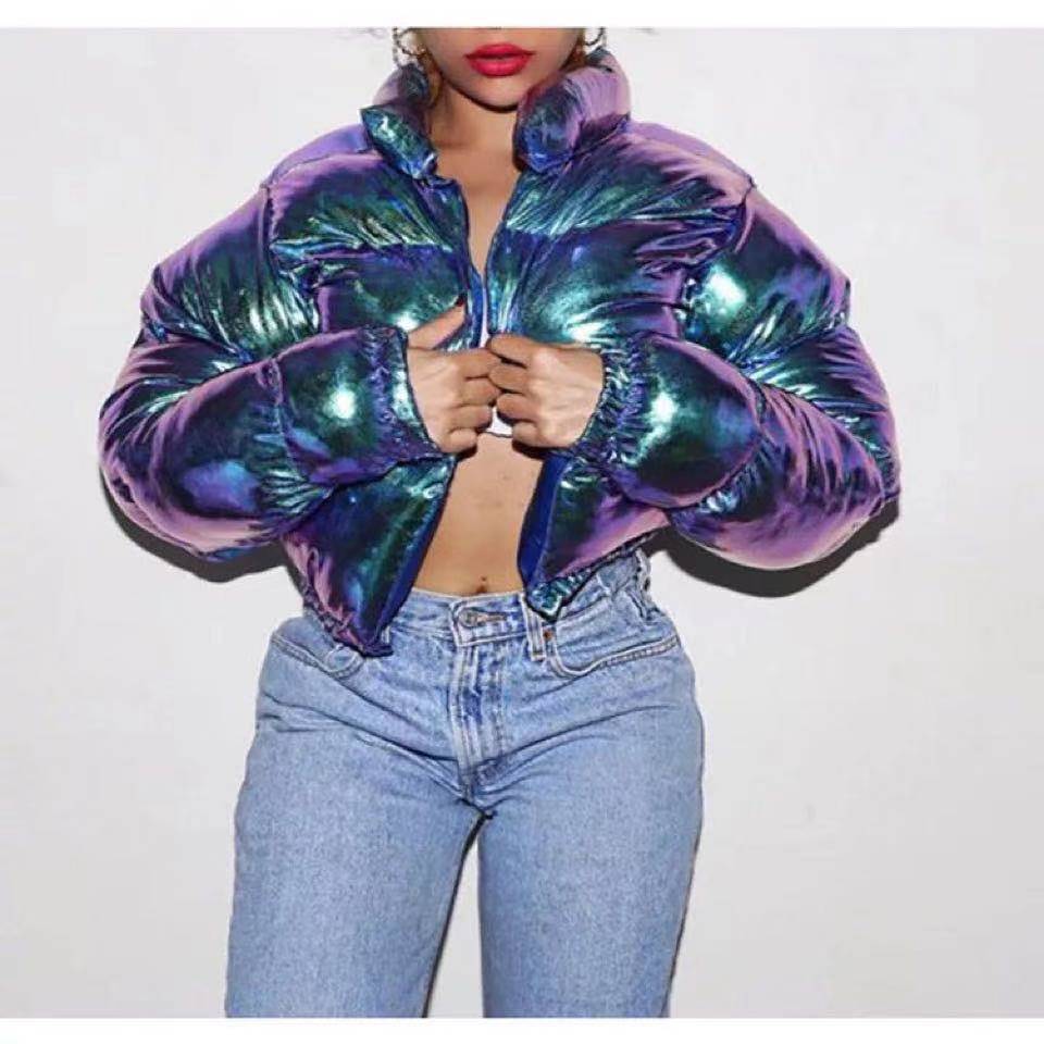 Glossy Bread Jacket Down Cotton Jacket Quilted Jacket Pi-Mart