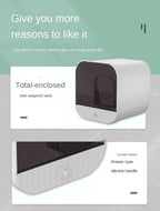Enclosed And Splash-Proof Cat Litter Box With Drawer Design Lootquake LLC