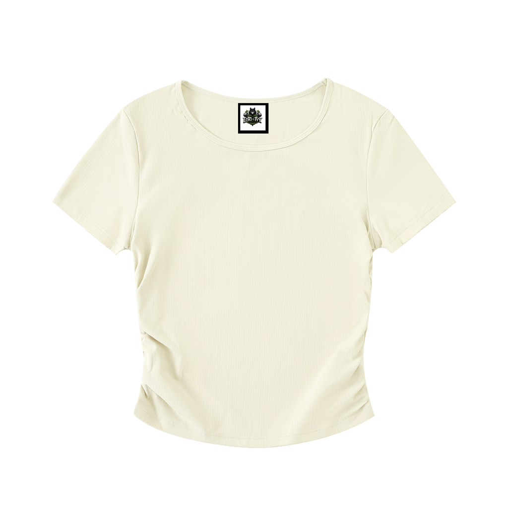 Loki & Ivy Ruched Bodycon Crop Top