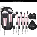 Mini Makeup Brush Set With Storage Bag, Versatile Soft Trave