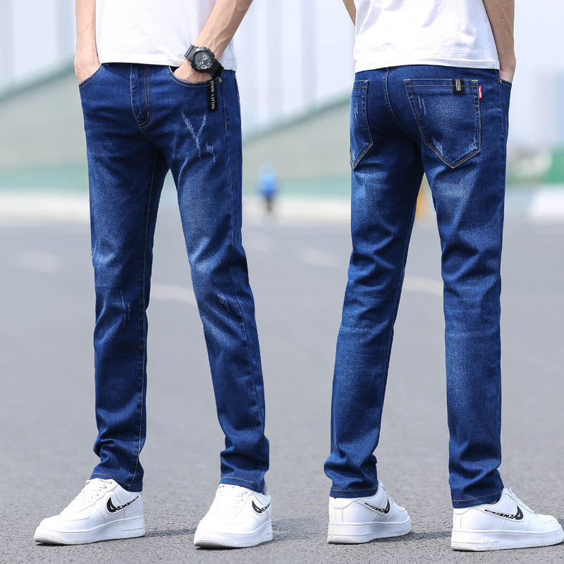 Spring And Summer Denim Trousers Men's Slim Straight Stretch Lootquake LLC