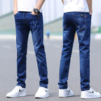 Spring And Summer Denim Trousers Men's Slim Straight Stretch Lootquake LLC