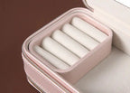 Portable Travel Jewelry Box for Earrings and Necklaces