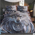 3D Digital Printing Wolf Tribe Warrior Duvet Cover Set Pi-Mart