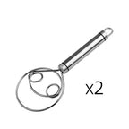 Stainless Steel Danish Flour Binocular Coil Mixer Manual Dough Mixer And Dough Tool Mixing Stick Pi-Mart