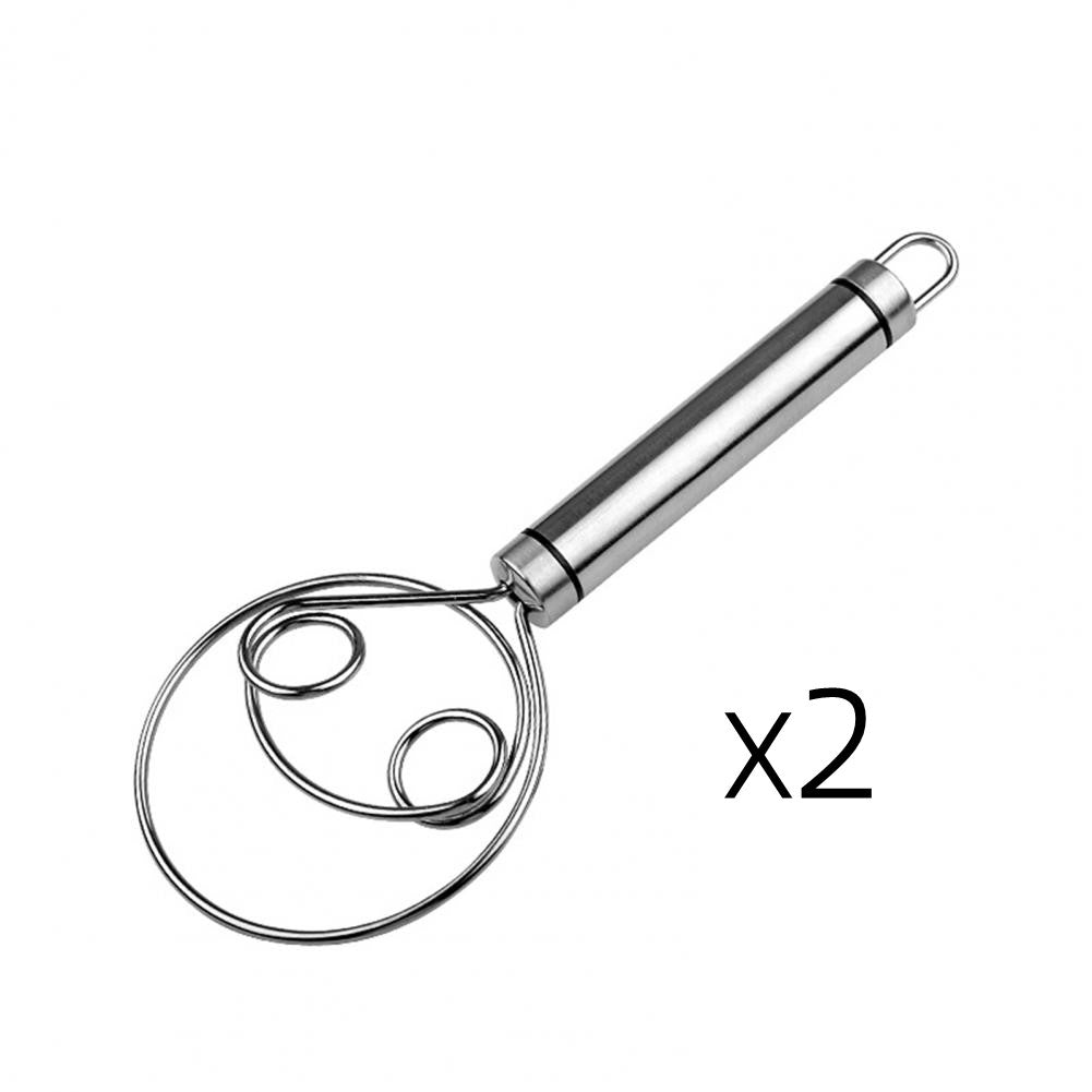 Stainless Steel Danish Flour Binocular Coil Mixer Manual Dough Mixer And Dough Tool Mixing Stick Pi-Mart