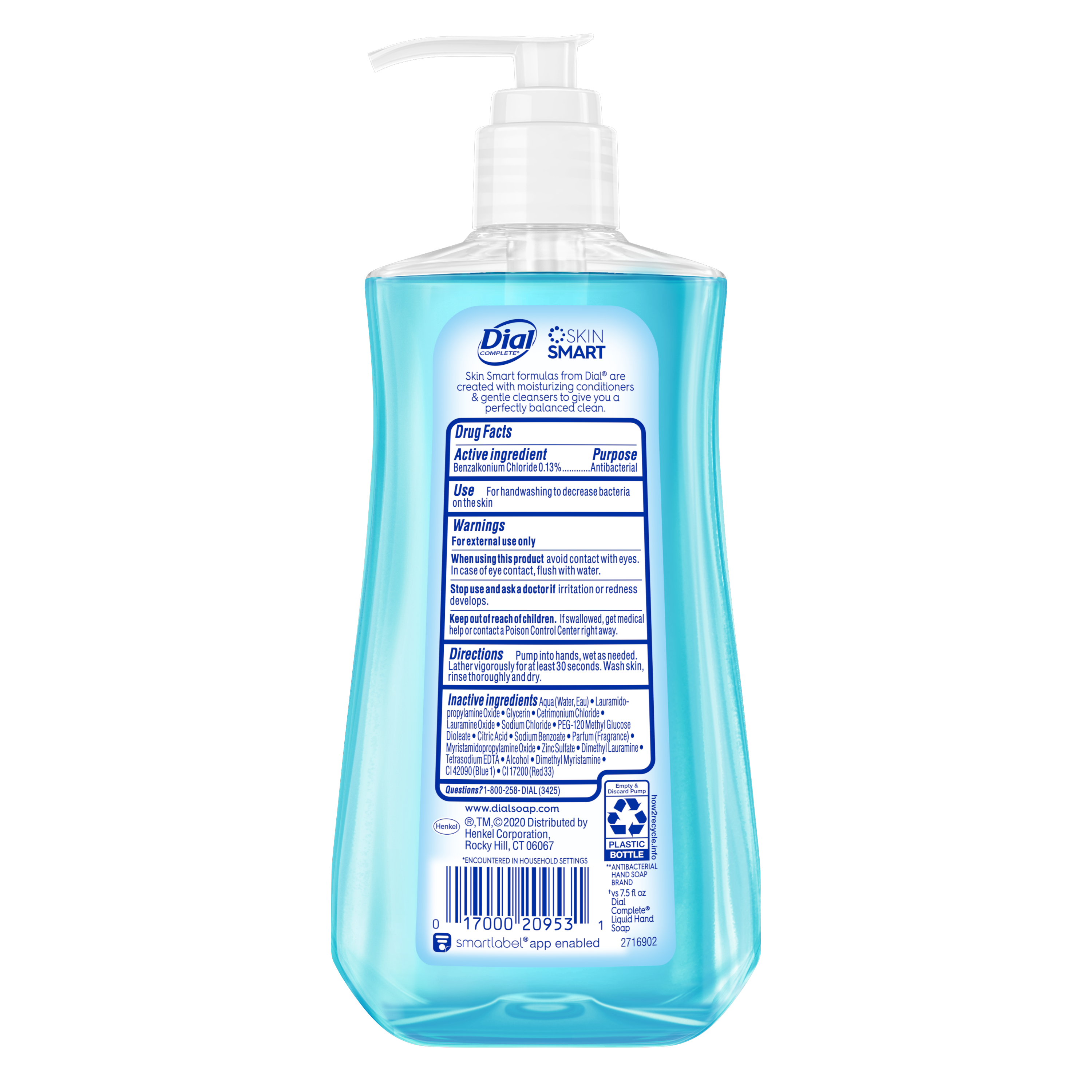 Dial Antibacterial Liquid Hand Soap, Spring Water, 11 fl oz