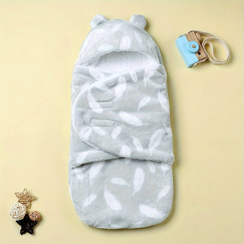 1pc Baby Wrap, Newborn Flannel Thickened Soft Swaddling Blanket Lootquake LLC