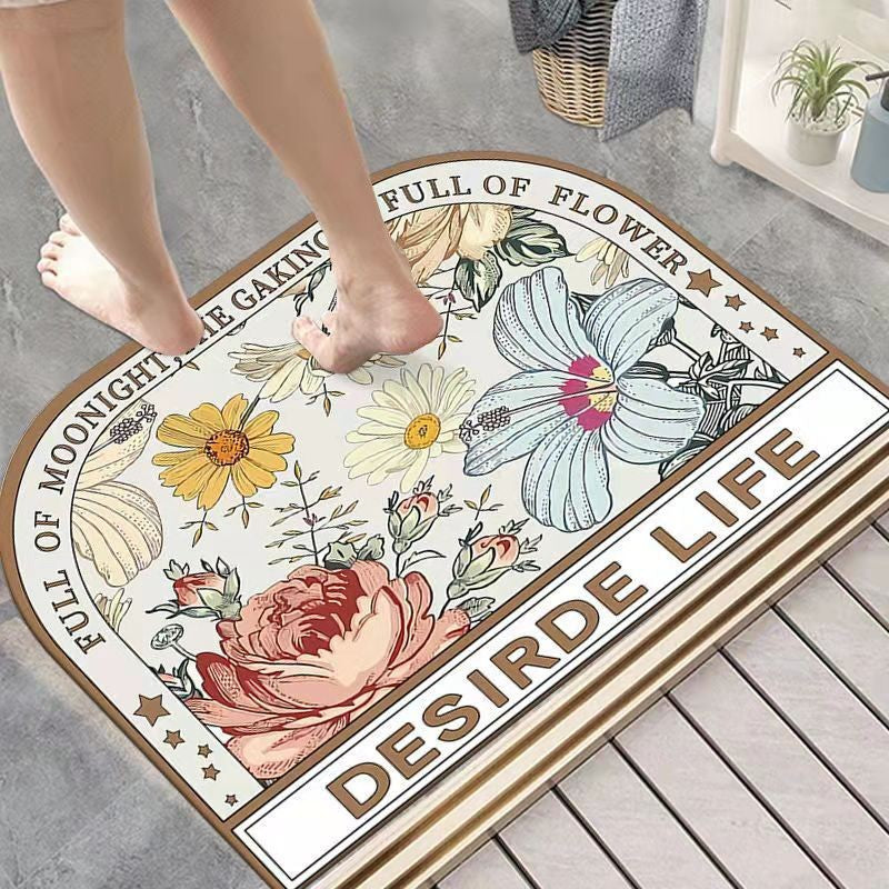 Diatom Mud Floor Mat Nordic Style Bathroom Non-slip Absorbent Pi-Mart