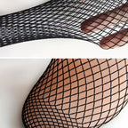 3 Pairs Women's Plus Sexy Socks, Plus Size Elastic Hollow Out Fishnet Breathable Short Socks Lootquake LLC