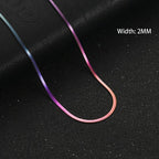 Flat Gold Color Stainless Steel Necklace Pi-Mart