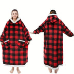 1pc Super Soft Wearable Hoodie Blanket for Women & Men, Oversized Sherpa Sweatshirt with Pocket, Warm Comfortable Adult Blanket Hoodie Lootquake LLC