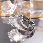 Premium Designer Sterling Silver Simulated Emerald Pi-Mart