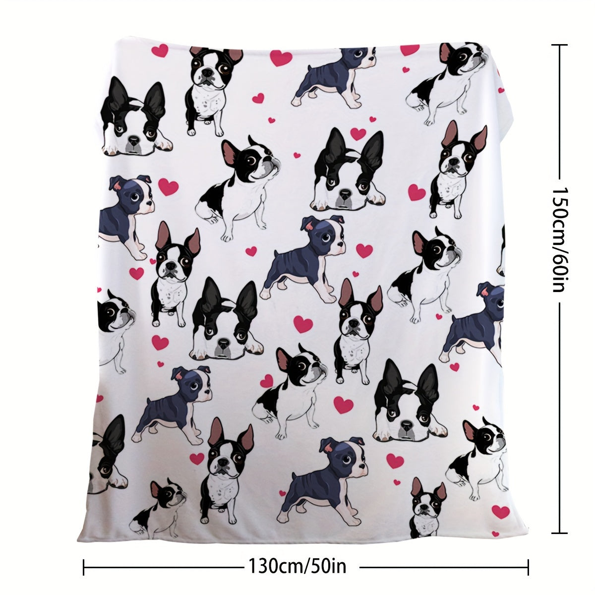 1pc Super Soft Cute Dog Fleece Blanket - Ultra-Cozy, Lightweight & Warm - Premium Flannel Throw for Couch, Bed & Sofa - Stylish Living Room Decor Accent Lootquake LLC