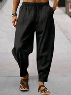 Men's Full Size Drawstring Pants with Pockets Plus Size