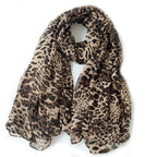 Summer Scarves for Women Lightweight Leopard Print Hawaiian Wrap Beach Shawl Voile Head Scarf Leopard Print scarf SHOMICOBOUTIQUE