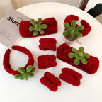 Cute Strawberry Leaf Hair Band Wrist Strap Wide Brim Hair Band Pi-Mart