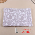 All-Season Dirt-Resistant Rectangular Pet Blanket - Comfortable Dog Paw Heart Print Pet Bed, 1pc Lootquake LLC