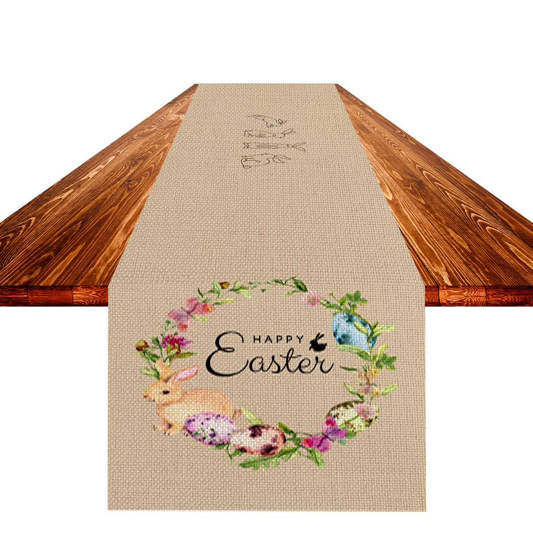 Easter Table Flag Linen Strong Durable Tablecloth Oil And Stain Proof Pi-Mart