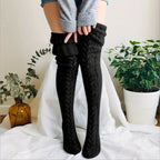 Cozy Knitted Thigh High Socks, Warm & Simple Over The Knee Socks, Women's Stockings & Hosiery Lootquake LLC